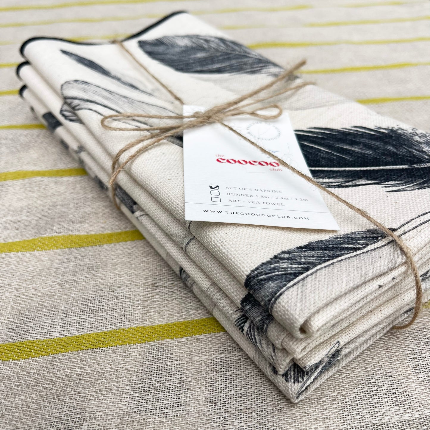 Napkins: Found Feathers