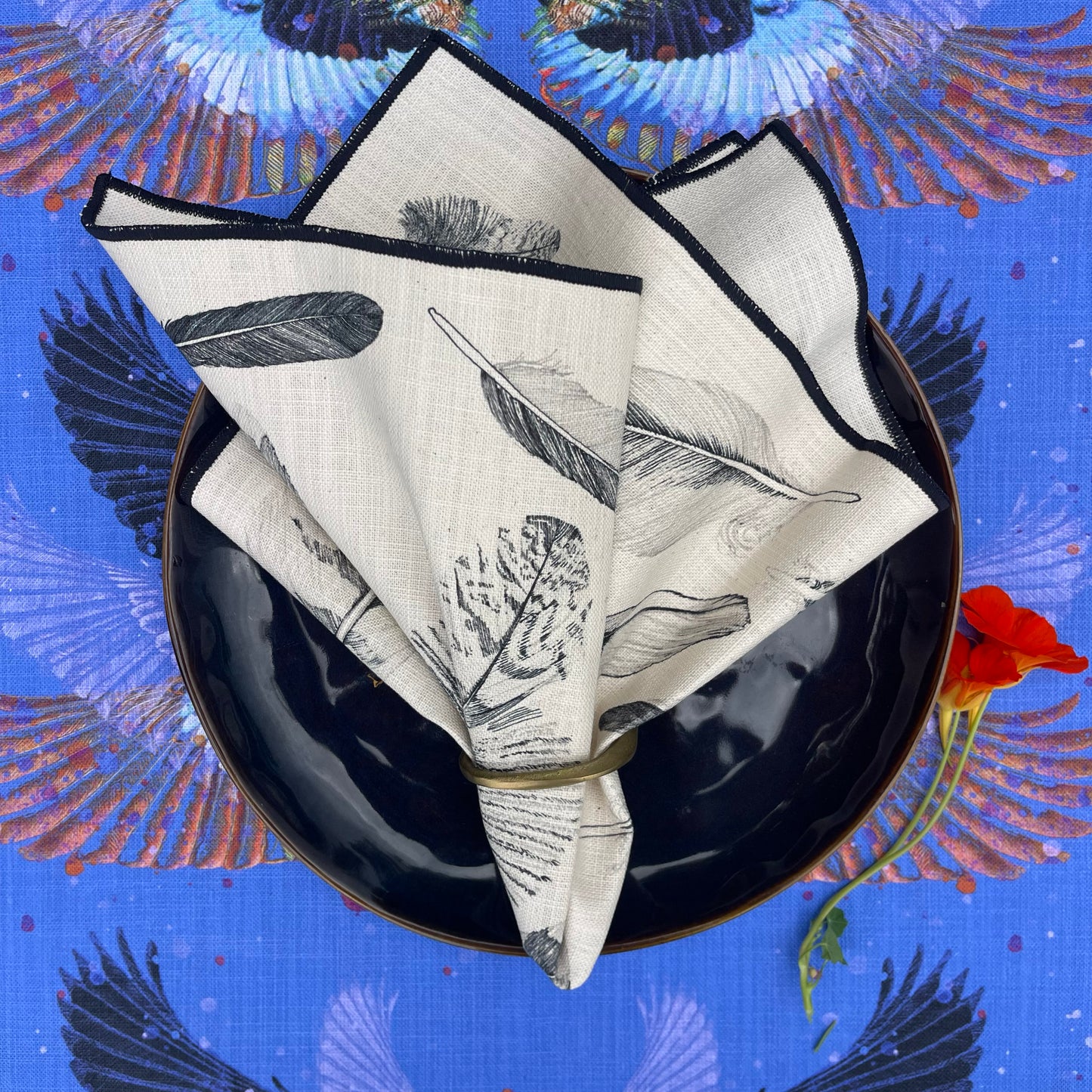 Napkins: Found Feathers