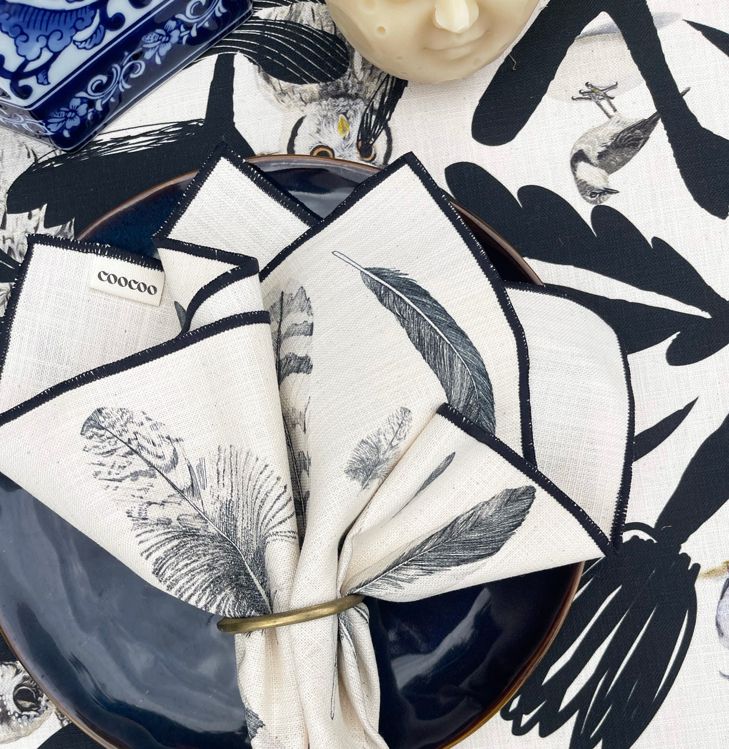 Napkins: Found Feathers