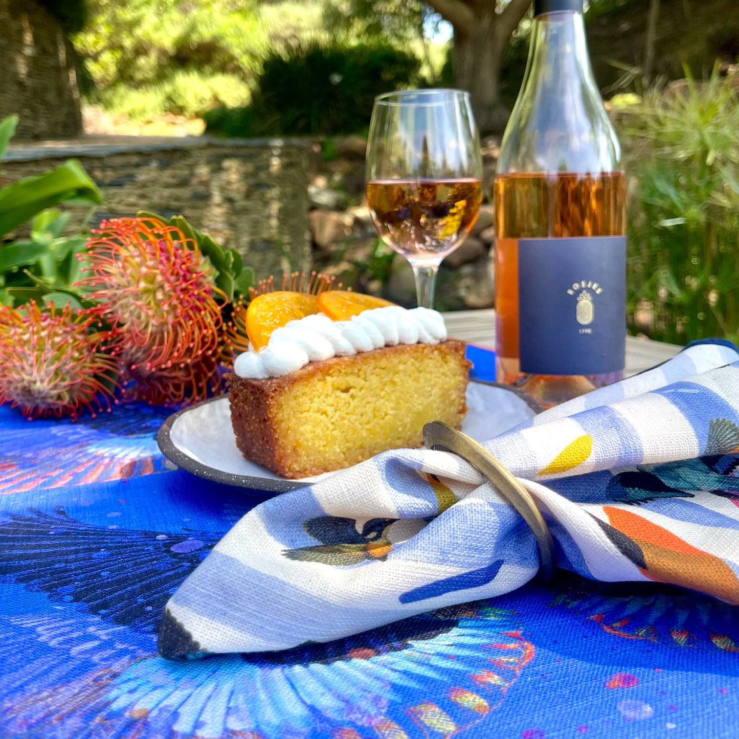 Napkins: Kingfisher Cobalt Stripe