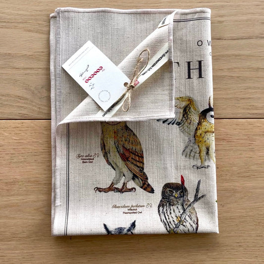 12 Owls Tea Towel