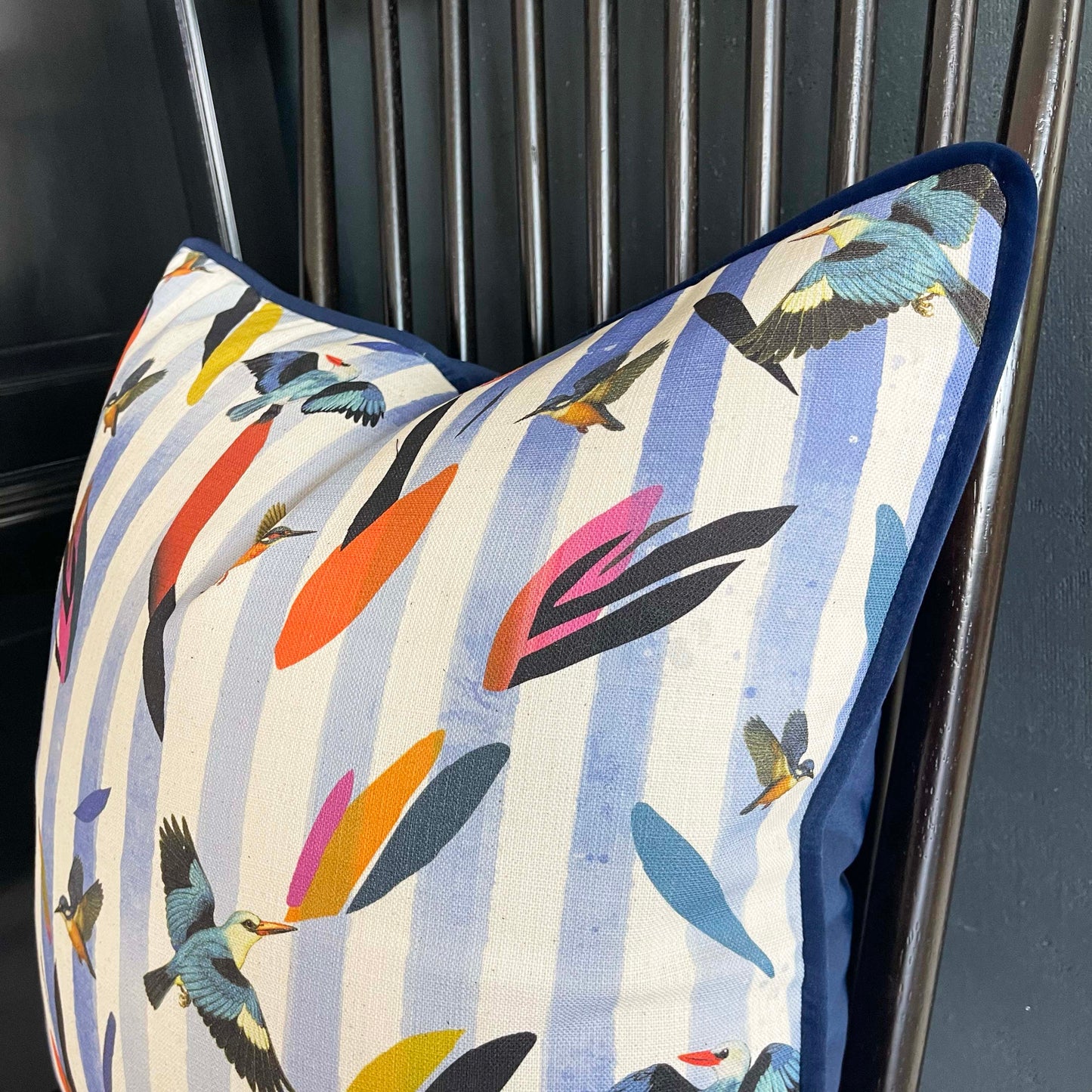 Cushion: Cobalt Stripe