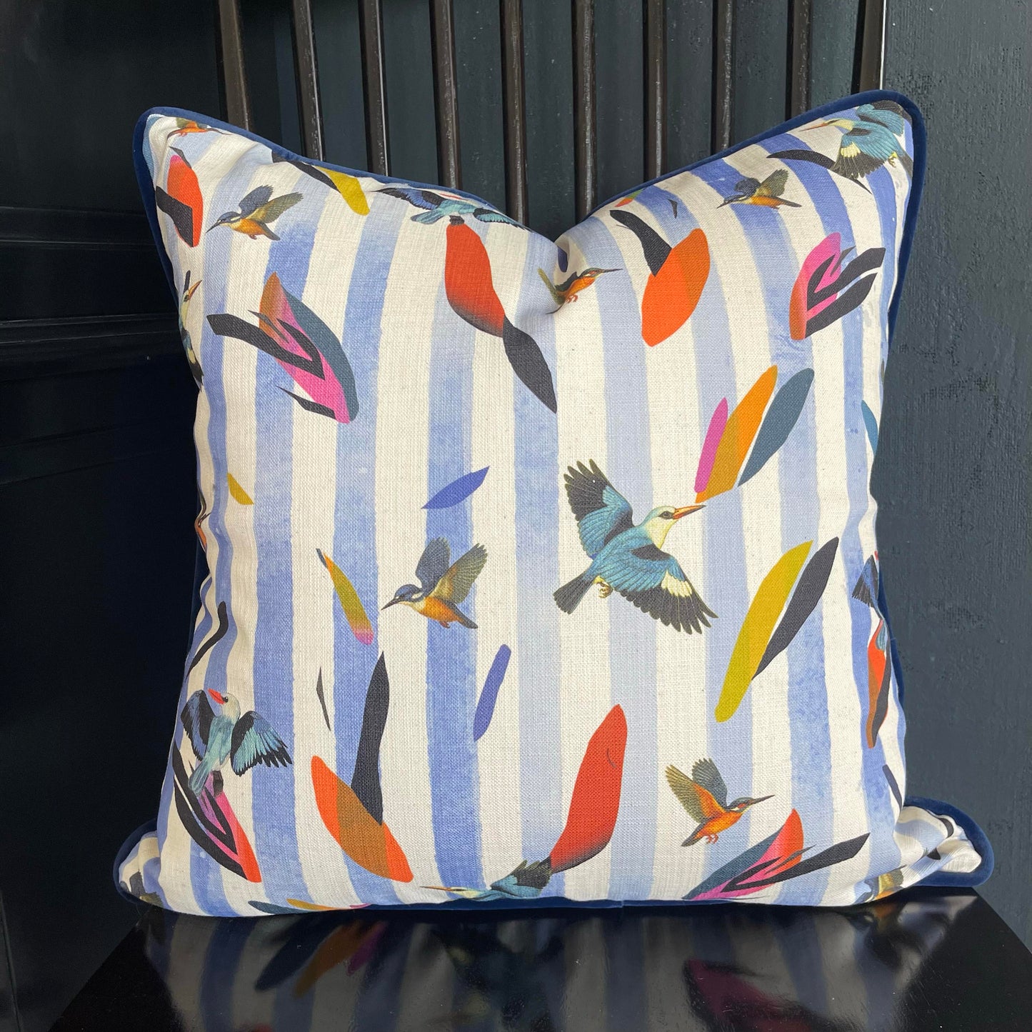 Cushion: Cobalt Stripe