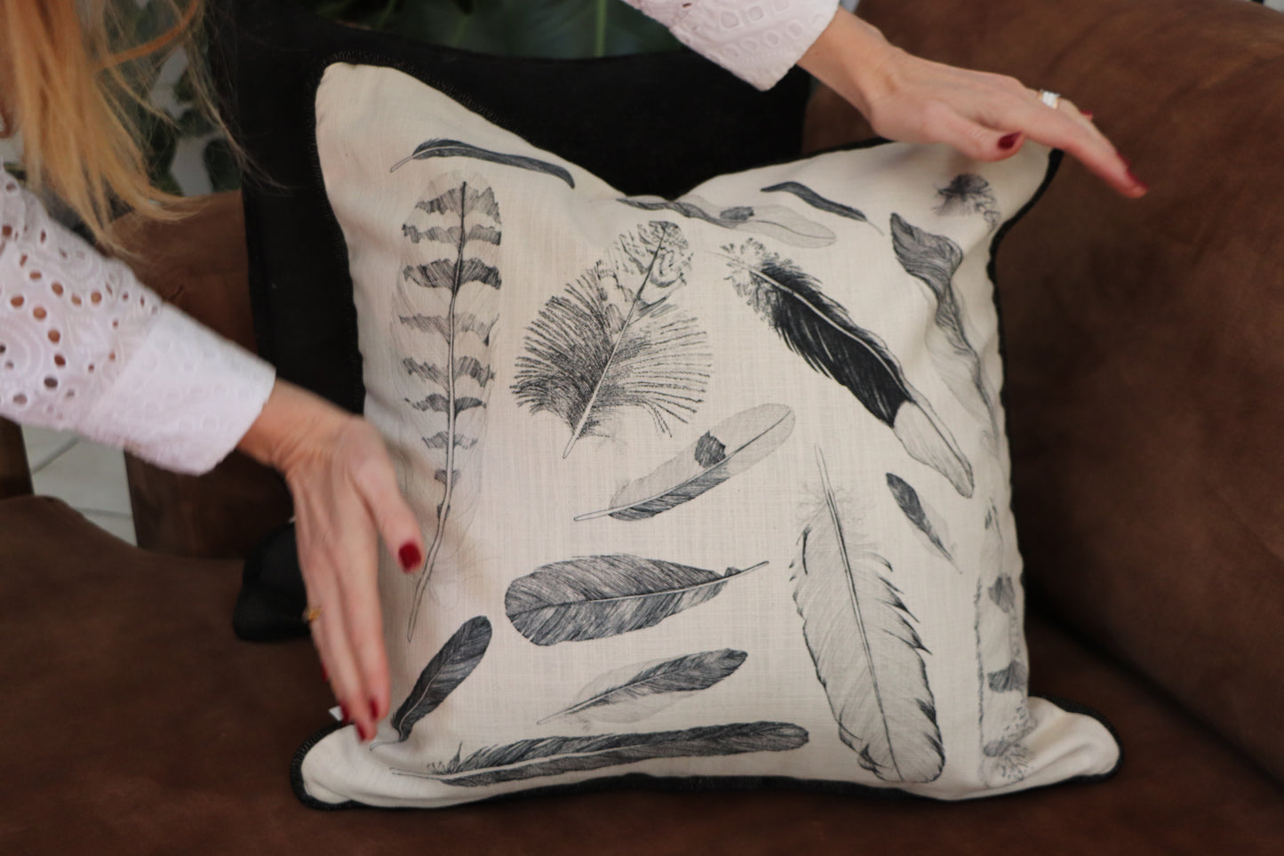 Cushion: Found Feathers