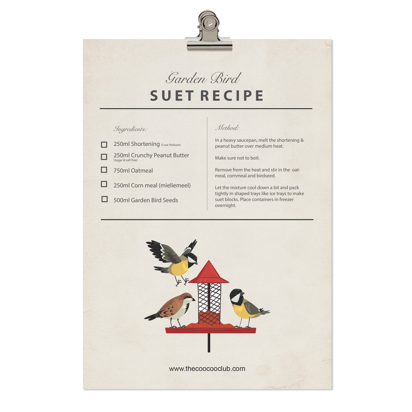 Free Suet Recipe